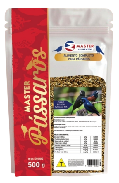 curió bicudo azulão master alimentos