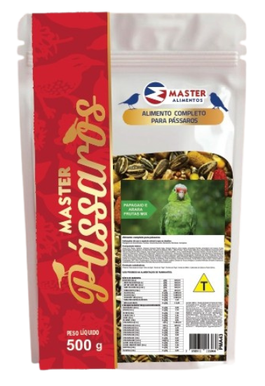 papagaio e arara frutas master alimentos